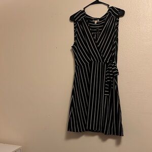 Monteau black striped dress
